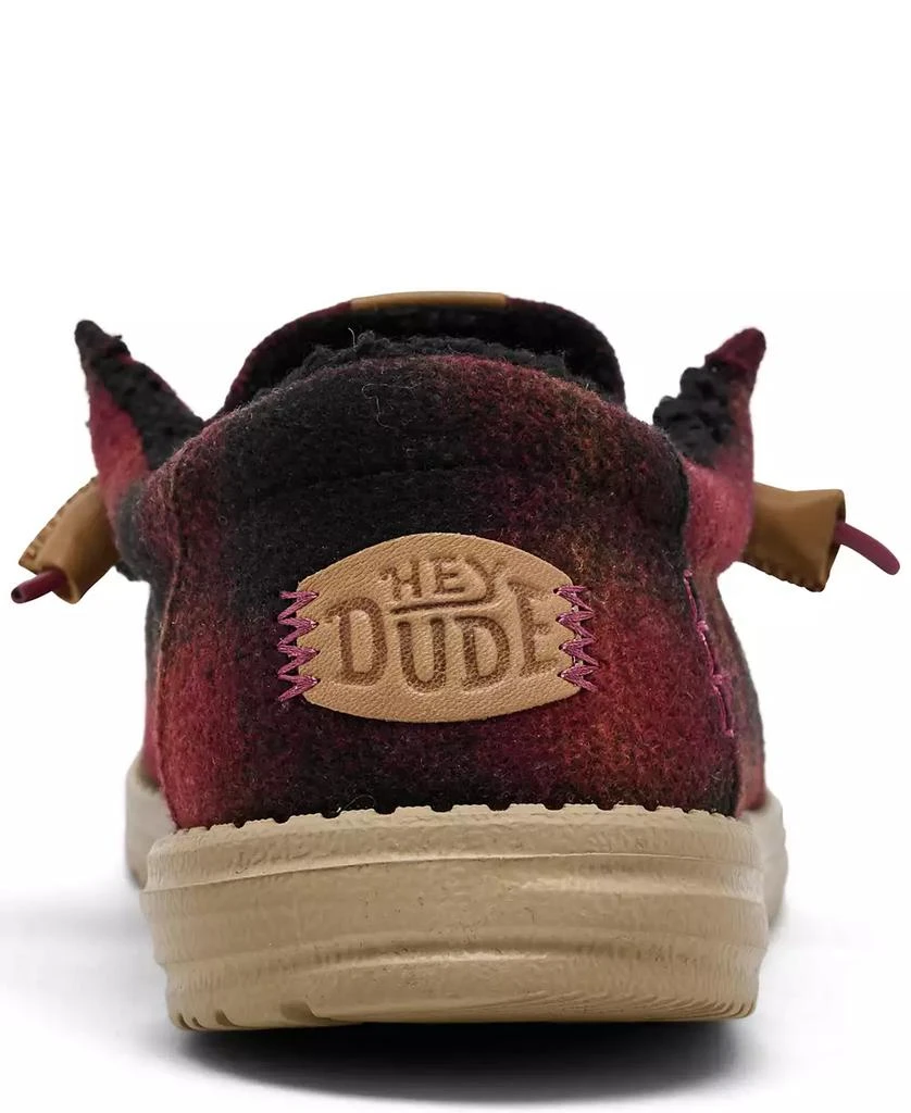 Hey Dude Men's Wally Cozy Plaid Slip-On Casual Moccasin Sneakers from Finish Line 4