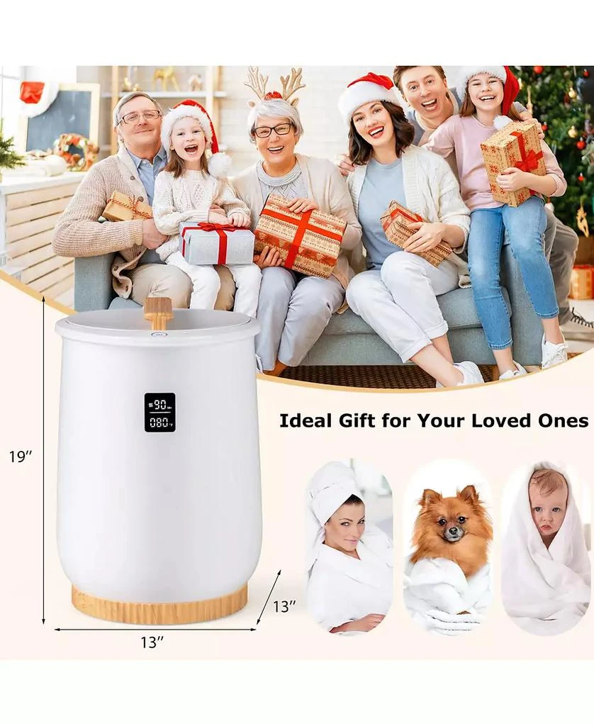 Ecooso 20L Large Heated Towel Warmer with LED Display and Button Control 8