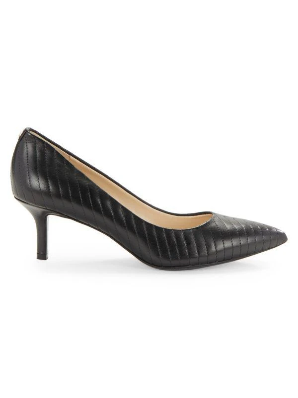 Karl Lagerfeld Paris Rosette Leather Point Toe Pumps 1