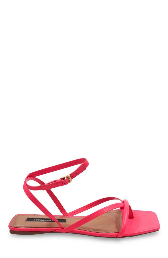 BCBG MESTICO CALYPSO CORAL LEATHER STRAPPY FLAT SANDAL 2