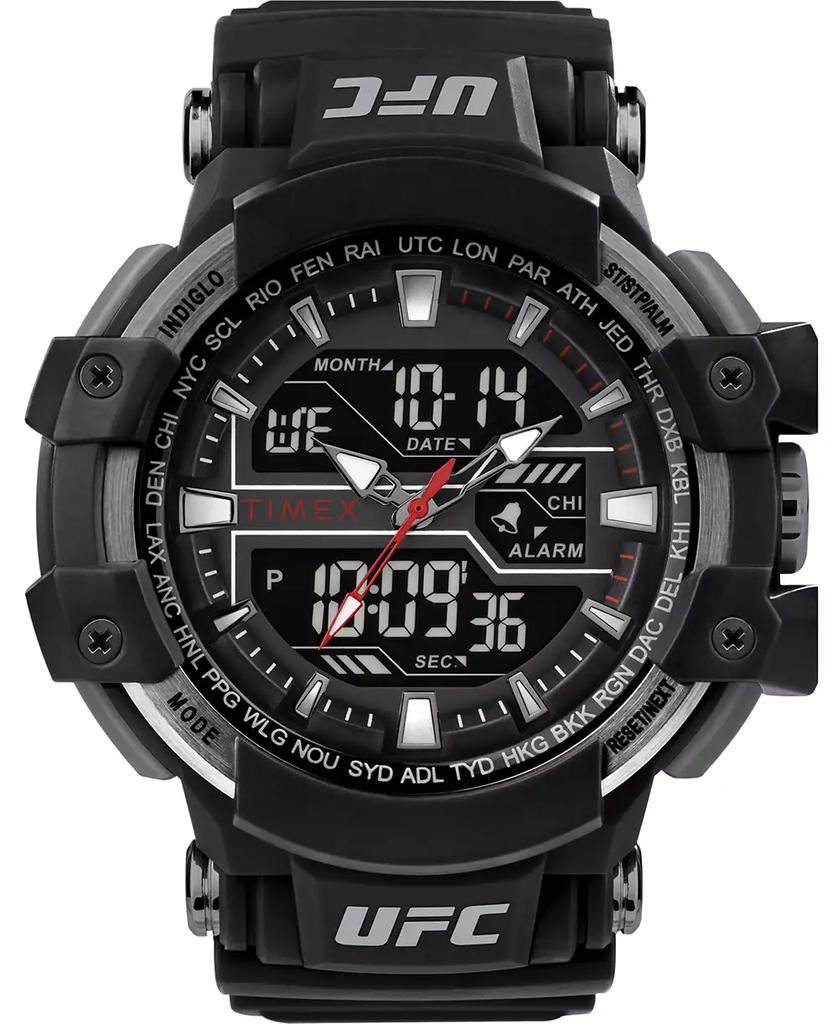 Timex UFC Men's Quartz Tactic Resin Black Watch, 53mm