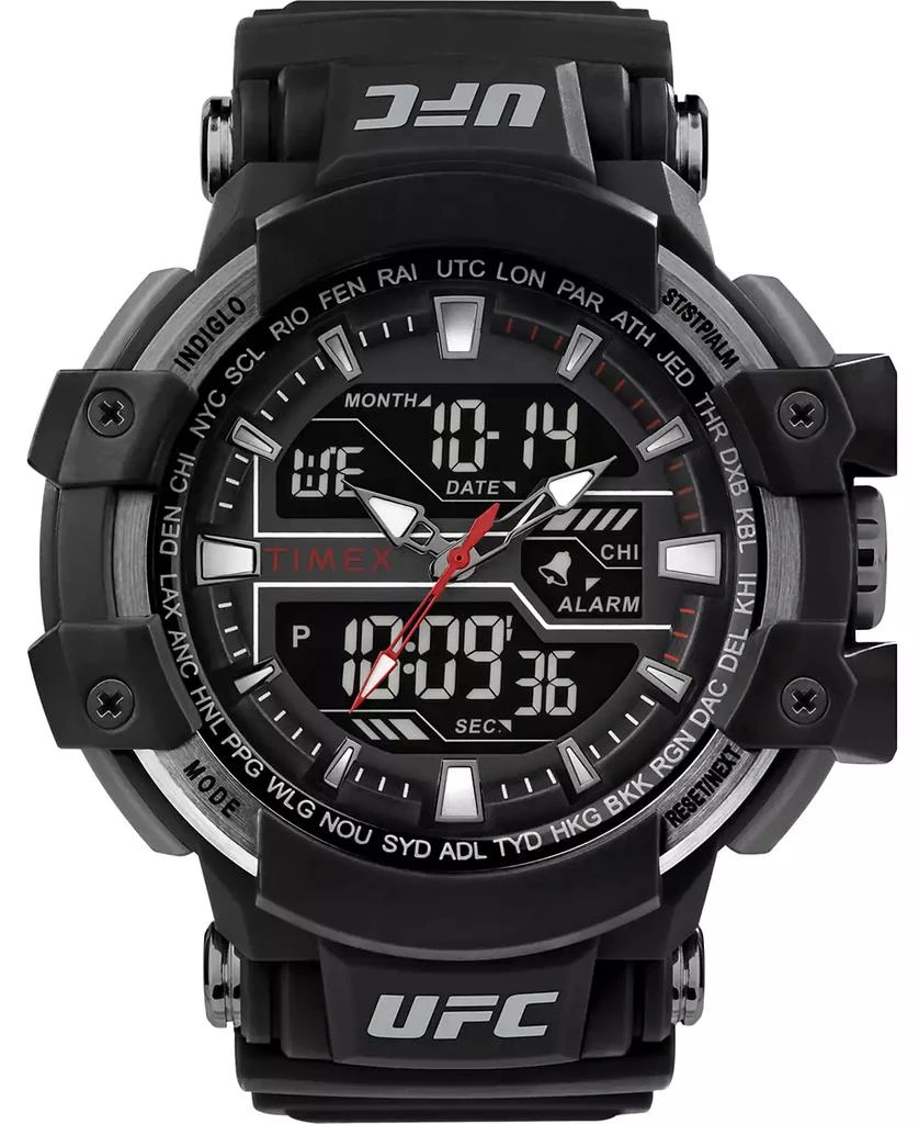 Timex UFC Men's Quartz Tactic Resin Black Watch, 53mm 1