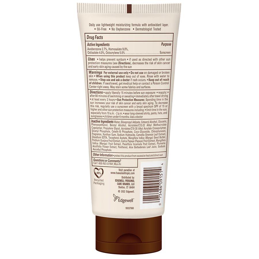 Hawaiian Tropic Skin Defense Sunscreen Lotion SPF 50 With Green tea extract