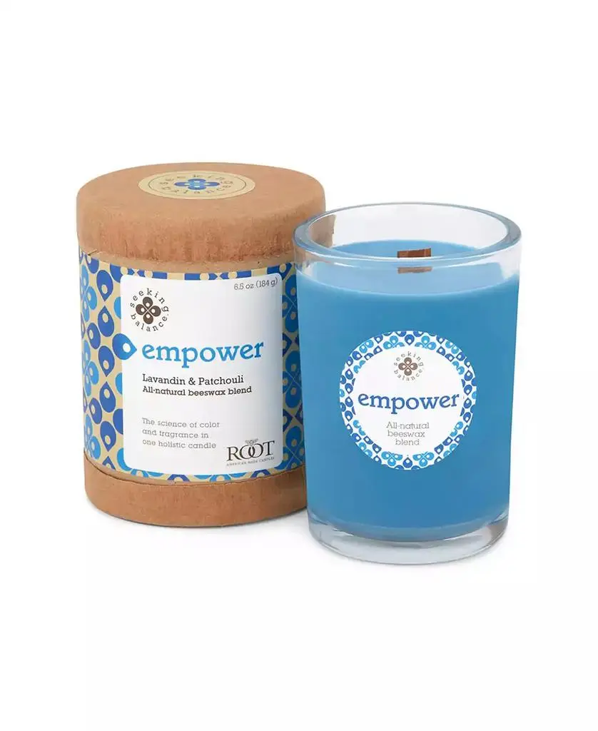 ROOT CANDLES Seeking Balance Empower Lavandin Patchouli Spa Jar Candle, 6.5 oz