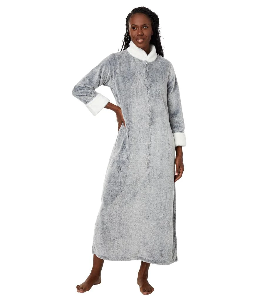 Natori Frosted Cashmere Fleece Zip Robe 1