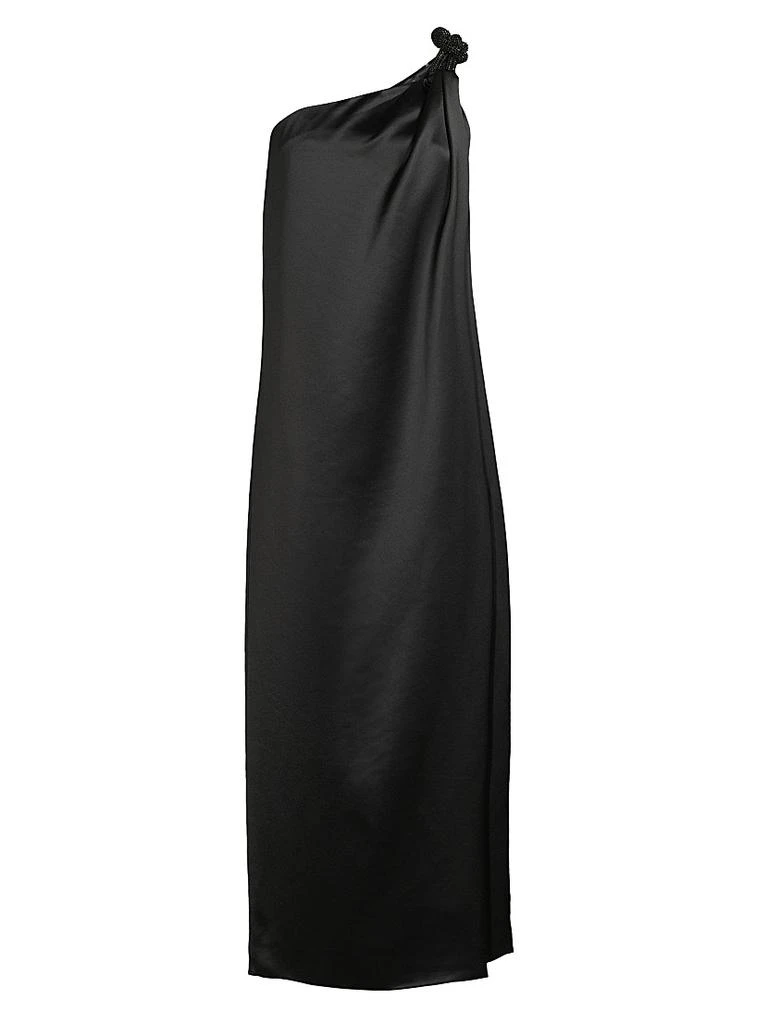 UNGARO Shea Embellished Knot One-Shoulder Dress 1