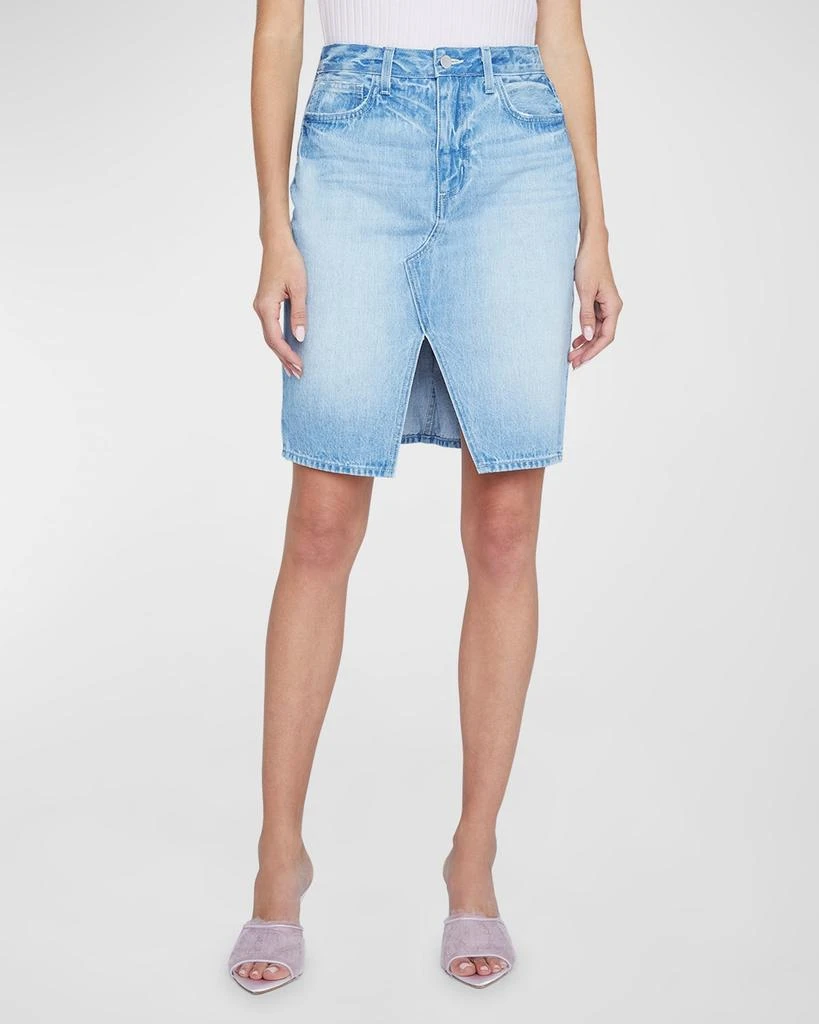 L'Agence Tylee Denim Knee-Length Skirt 2