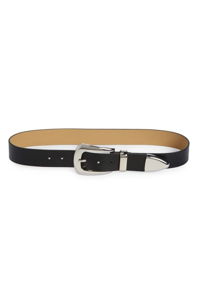 Steve Madden Puffy Buckle Faux Leather Belt