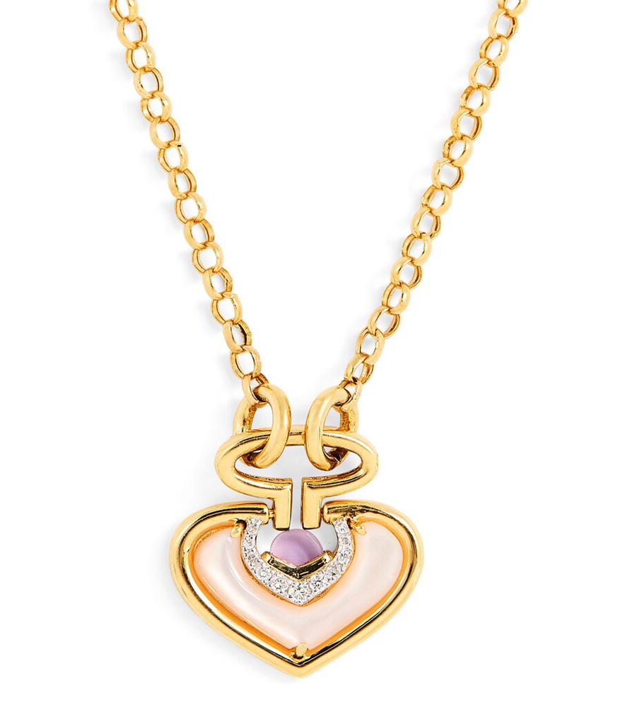 L'ATELIER NAWBAR Yellow Gold, Diamond and Mother-of-Pearl Venus Lot N*91 Necklace