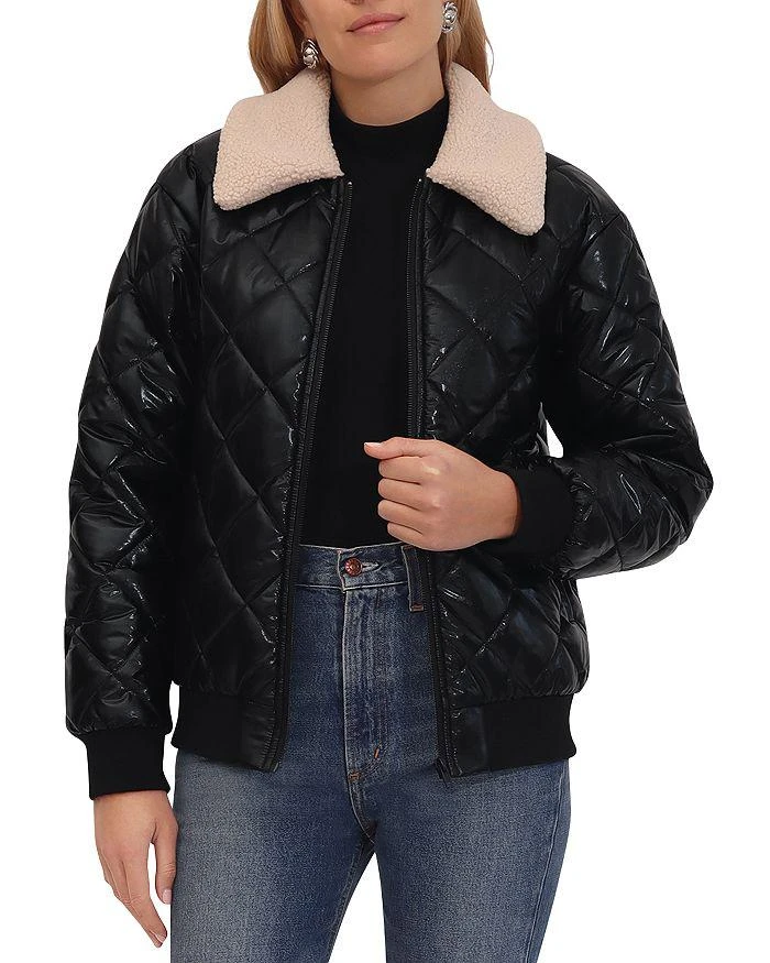 Bagatelle Quilted Bomber Faux Fur Jacket 4