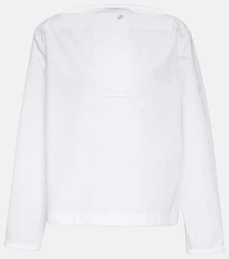 Jil Sander Cotton poplin pleated top 1