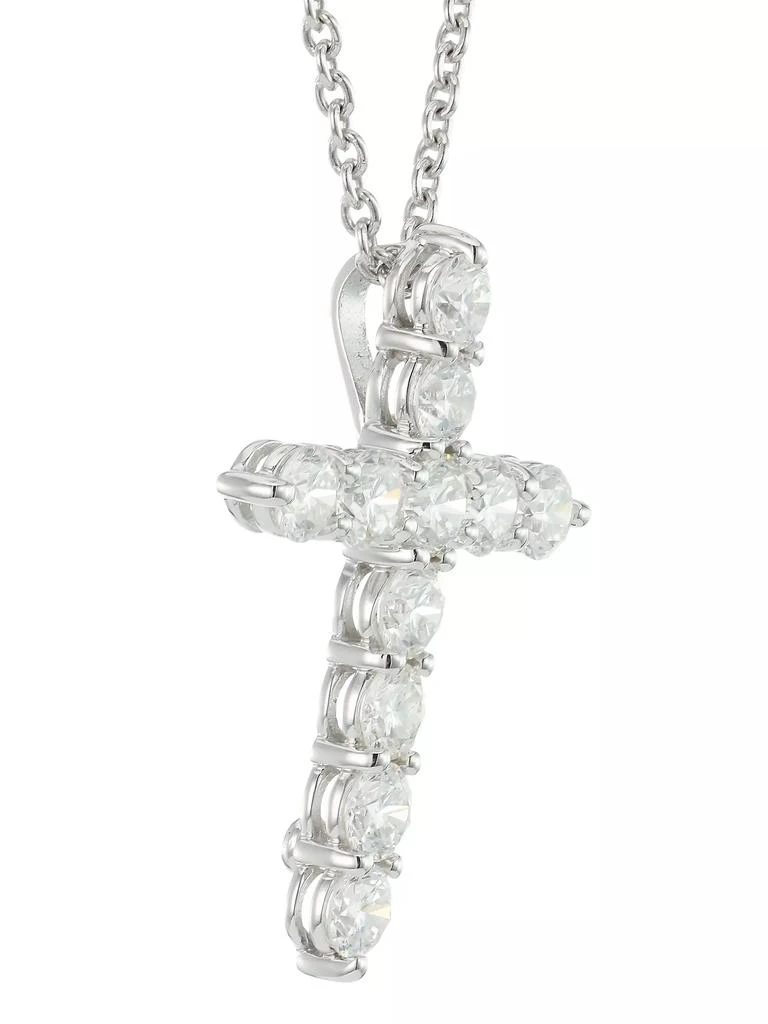 Roberto Coin 18K White Gold & Diamond Large Cross Pendant Necklace 4