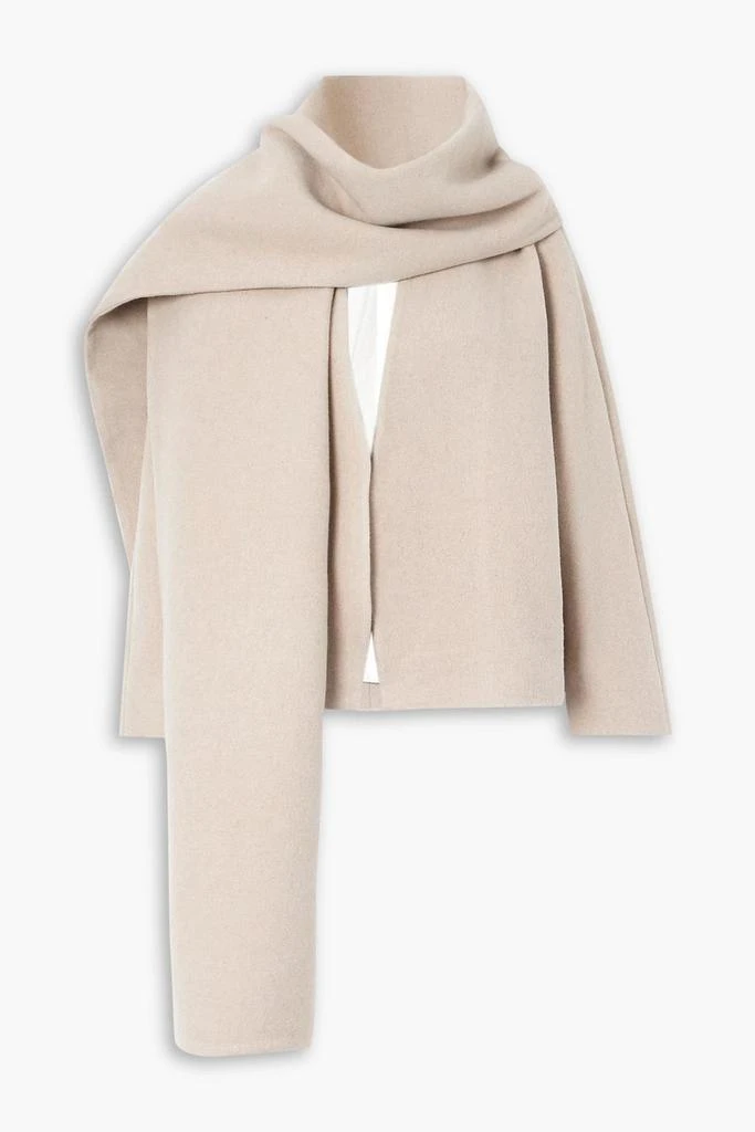 BOUGUESSA Tamuna wool-blend jacket and scarf 1