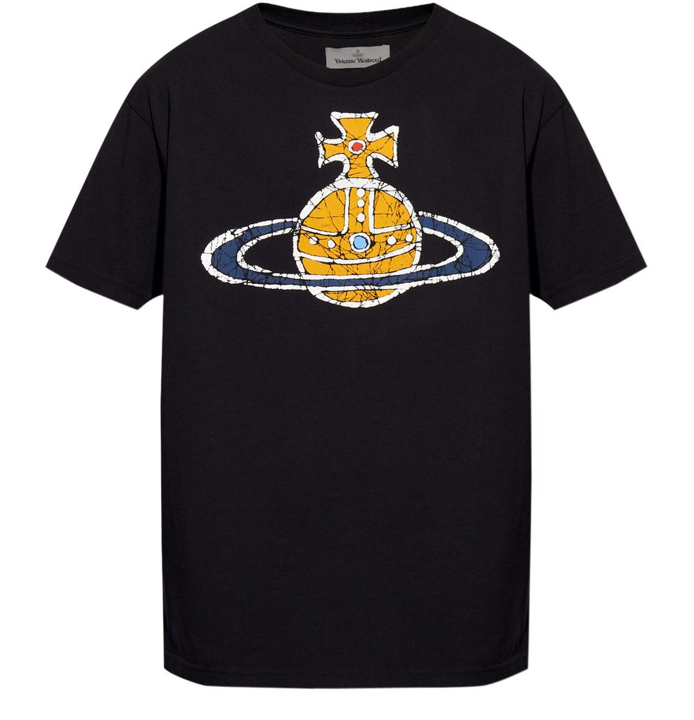 【関税&送料込】Vivienne Westwood T-Shirt With Logo VIVIENNE WESTWOOD MENS T-SHIRT BIG LOGO GRAPHIC DESIGN SHORT