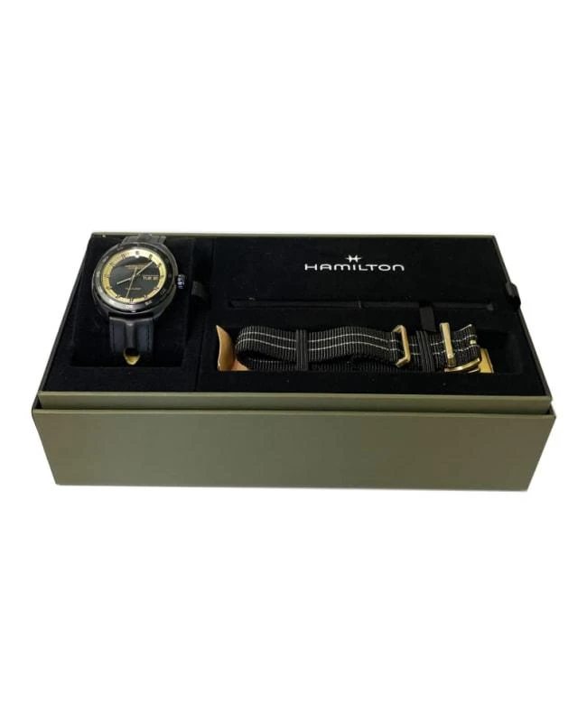 Hamilton Hamilton American Classic Pan Europ Auto Black Dial Leather Strap Men's Watch H35425730 7