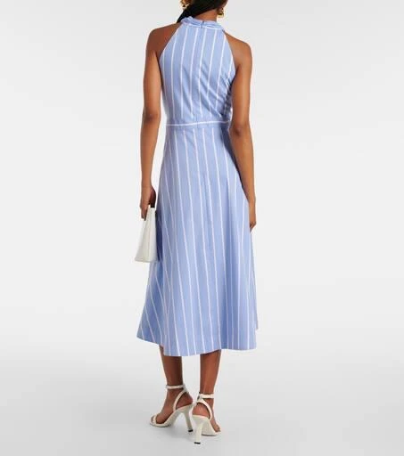 VERONICA BEARD Baylee striped poplin midi dress 3