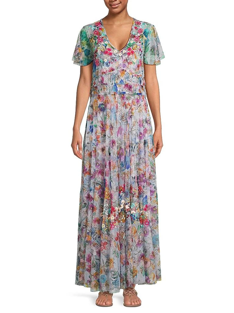 chinese dress ladies Suri Ruffle Maxi Dress - Kasumi - Johnny Was