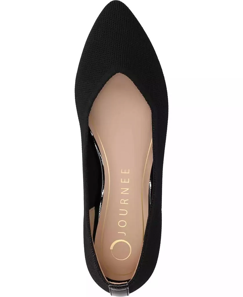 Journee Collection Women's Minnah Knit Pointed Toe Dress Flats 4
