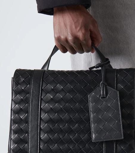 Bottega Veneta Intrecciato leather luggage tag 2