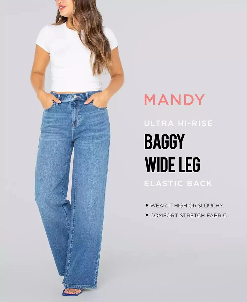 Celebrity Pink Juniors' Elastic-Back Wide-Leg Jeans 9