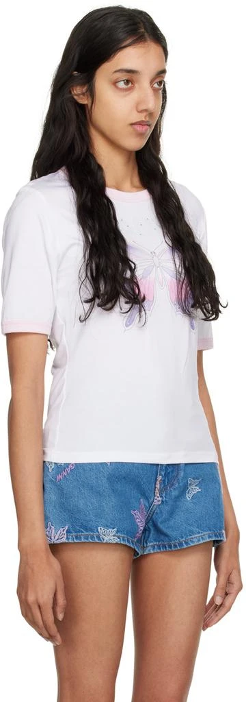 Ganni White Butterfly T-shirt 2