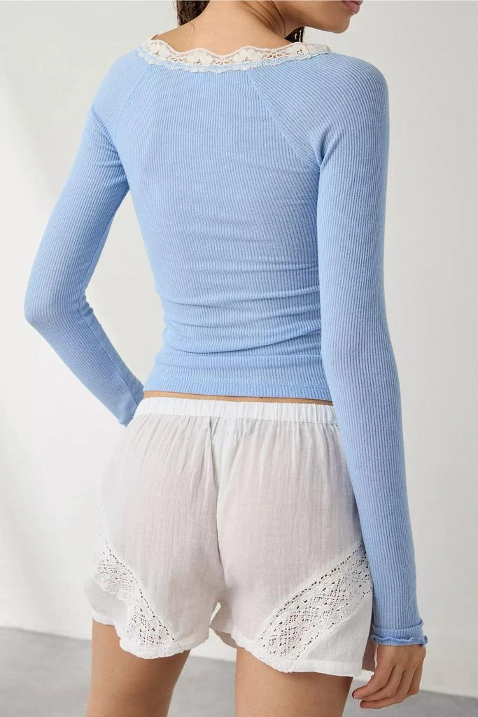 Out From Under Out From Under Diana Layering Lace-Trim Henley Top 4