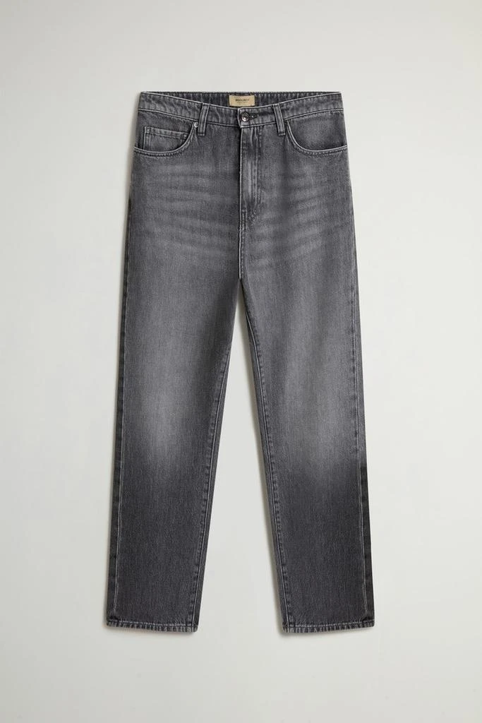 Woolrich Pants in Pure Cotton Denim - Women - Gray 3