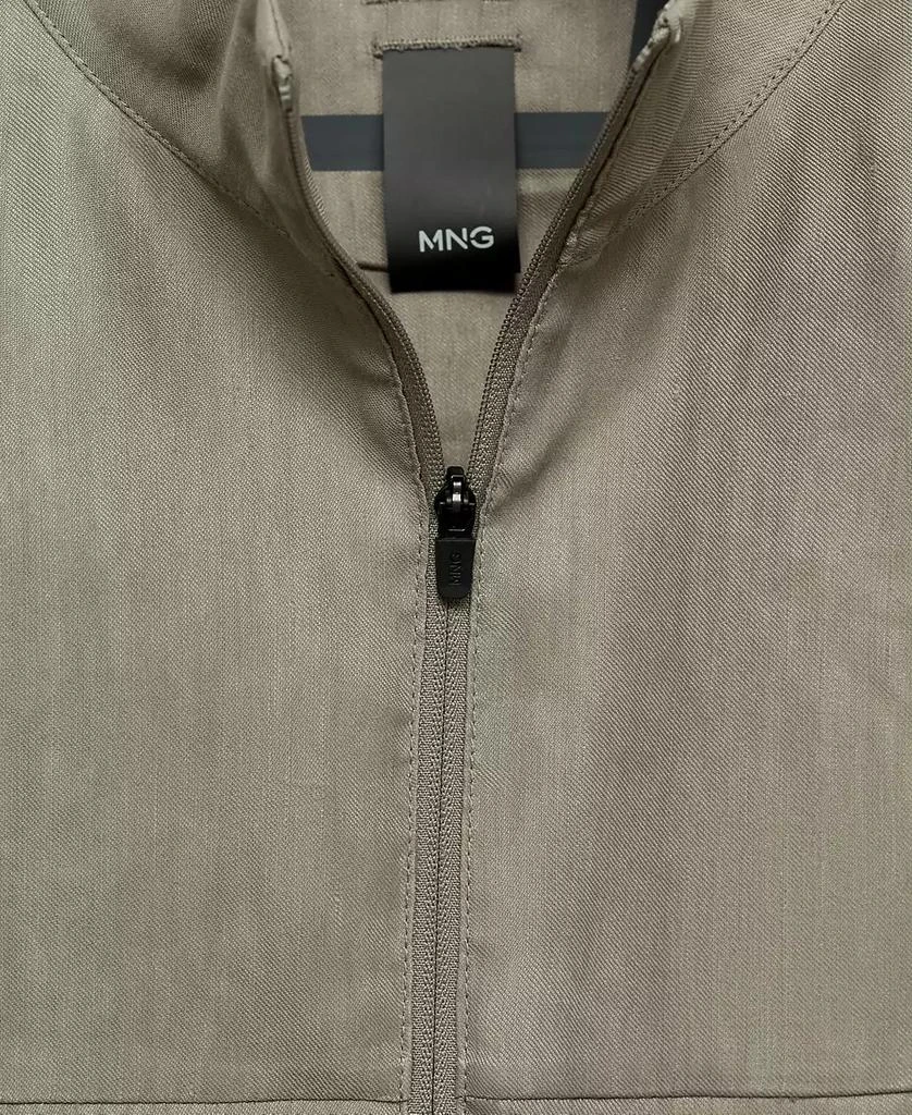 Mango Men's Zipper Linen Jacket 9