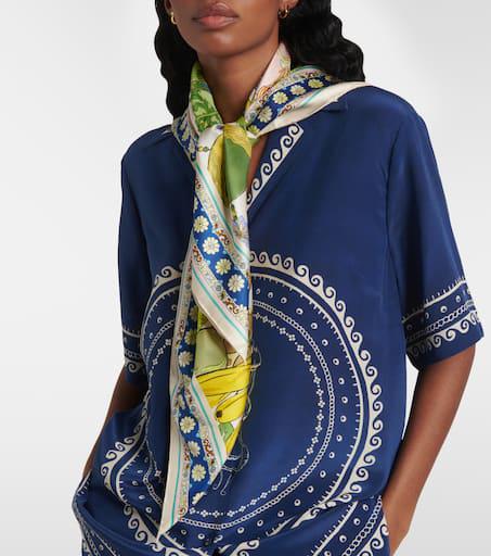 ALÉMAIS Hazel printed silk twill scarf