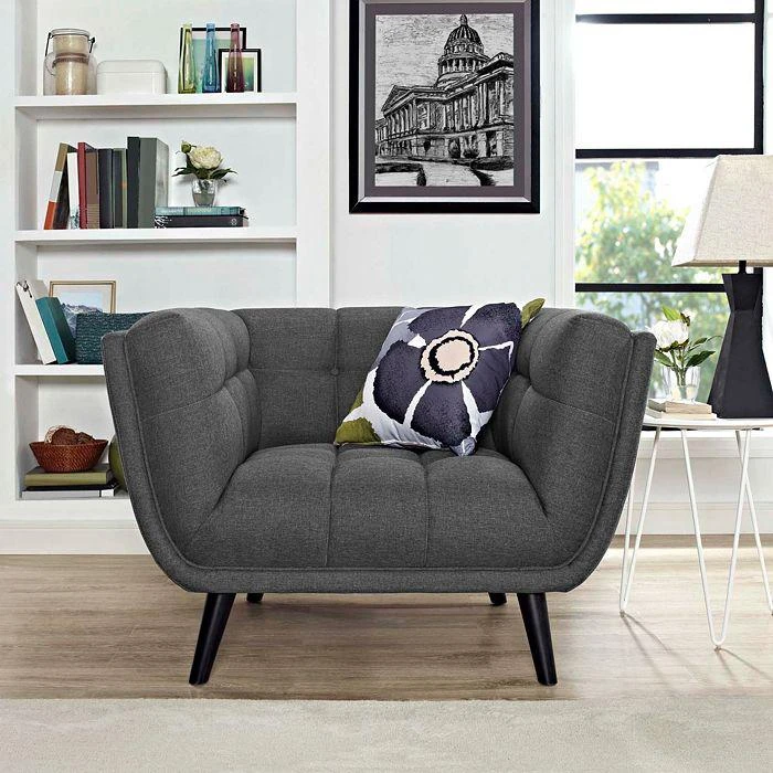 Modway Bestow Upholstered Fabric Armchair 5