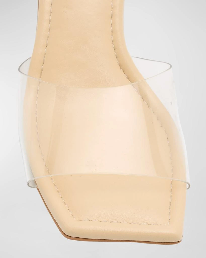 Cult Gaia Scrunch Clear Vinyl Mule Sandals 5