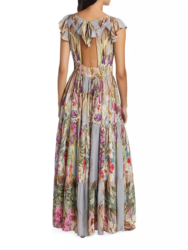 Carolina K Eterna Mila Plunge Floral Maxi Dress 5