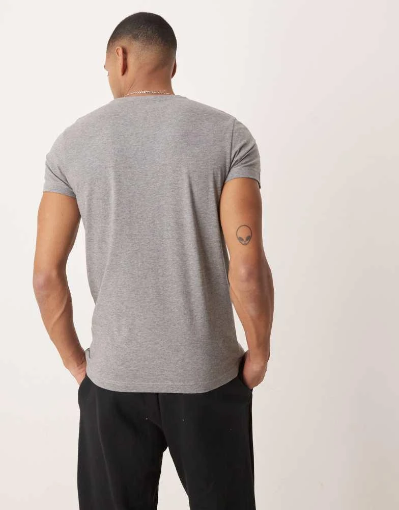 Calvin Klein Calvin Klein Slim stretch t-shirt in mid grey heather 3