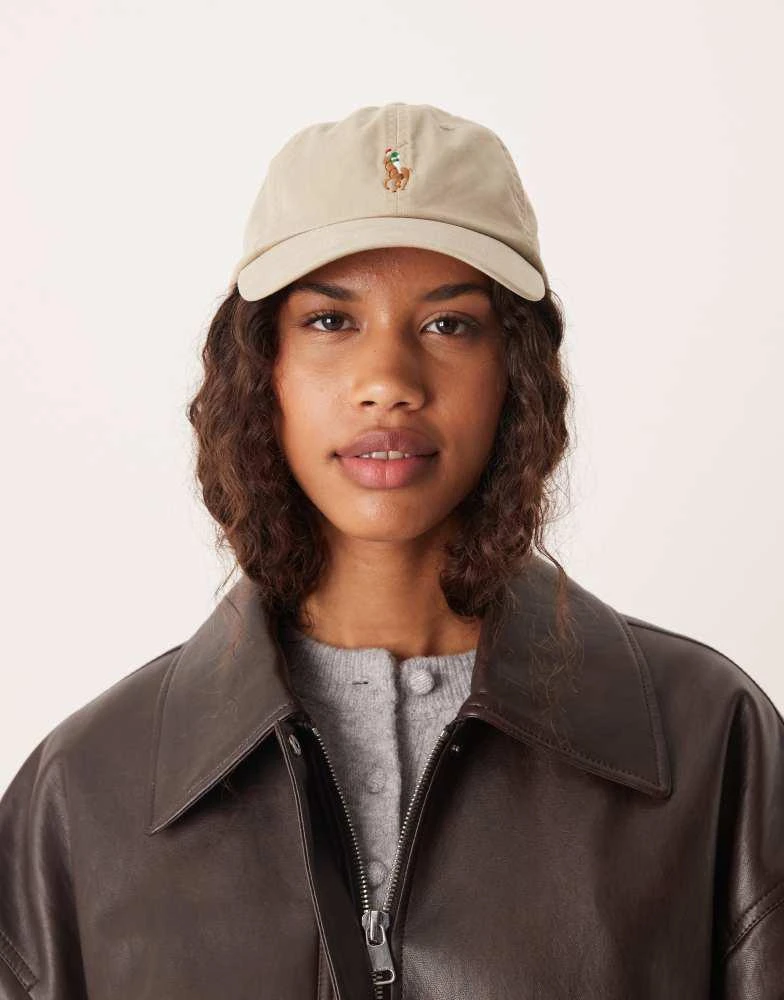 Ralph Lauren Polo Ralph Lauren multi icon logo baseball cap in tan