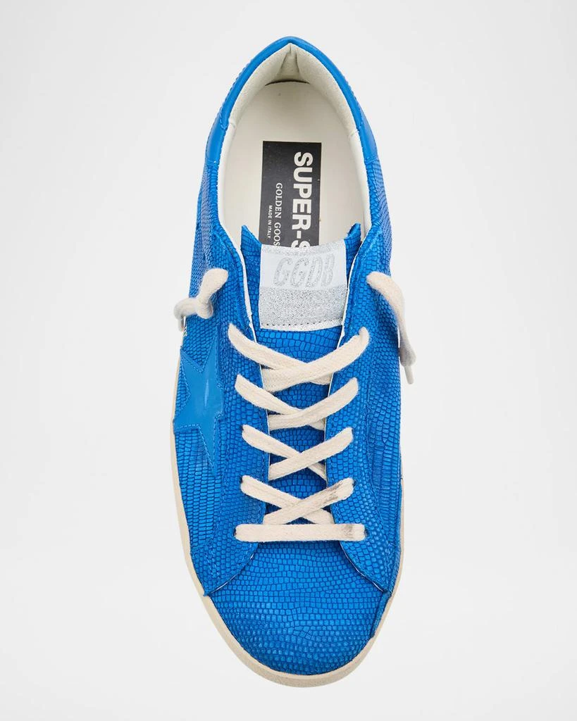 Golden Goose Superstar Lizard Embossed Leather Low-Top Sneakers 3
