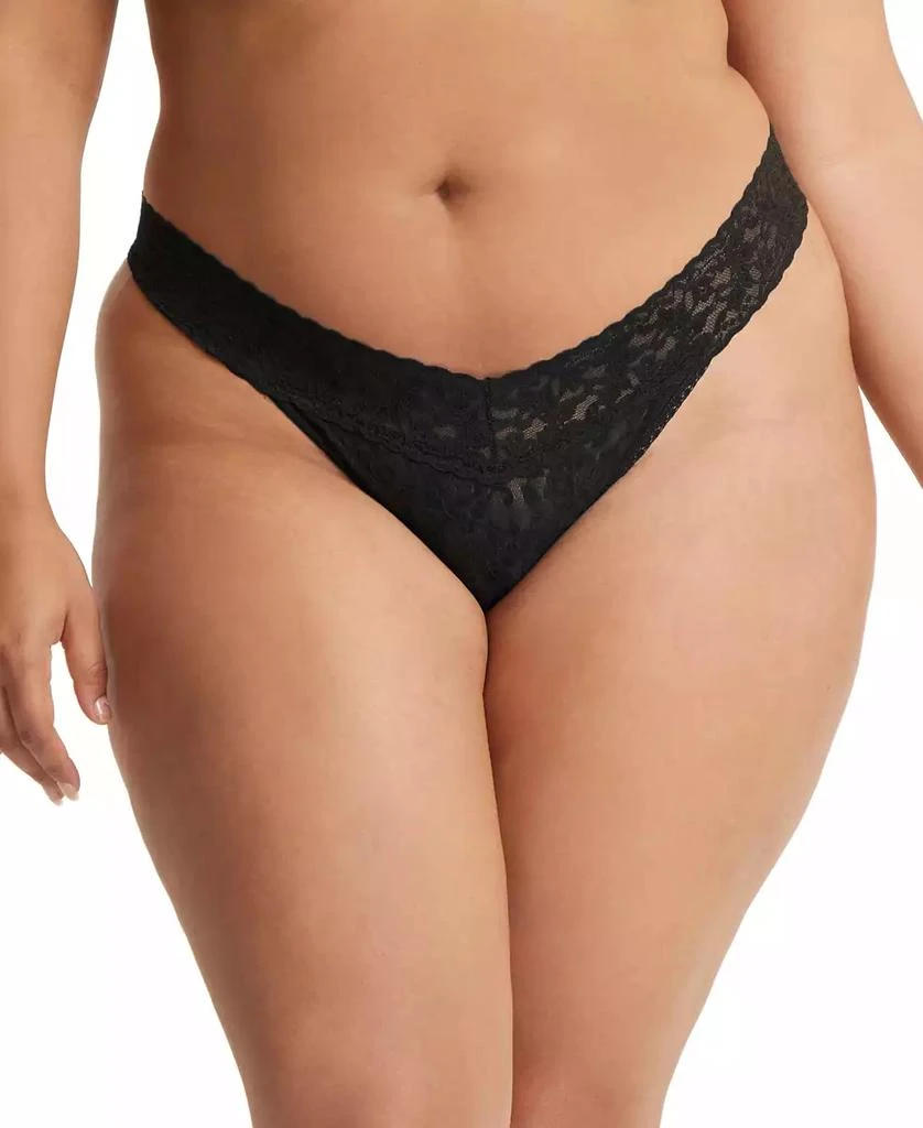 Hanky Panky Women's Signature Lace Plus Size Original Rise Thong, 4811X 2