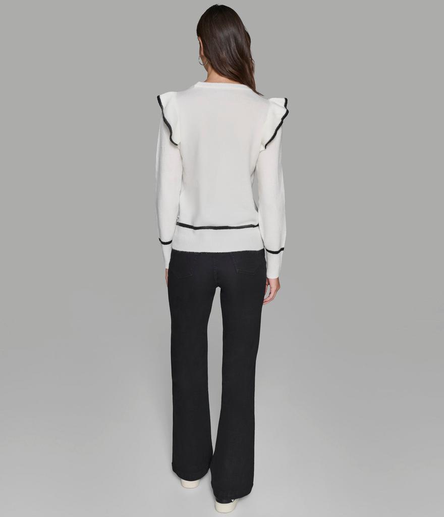 Karl Lagerfeld Paris TRES CHIC RUFFLE SLEEVE SWEATER