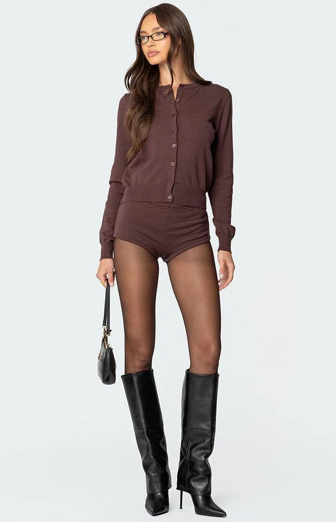 Edikted Ashlin Knit Micro Shorts 1