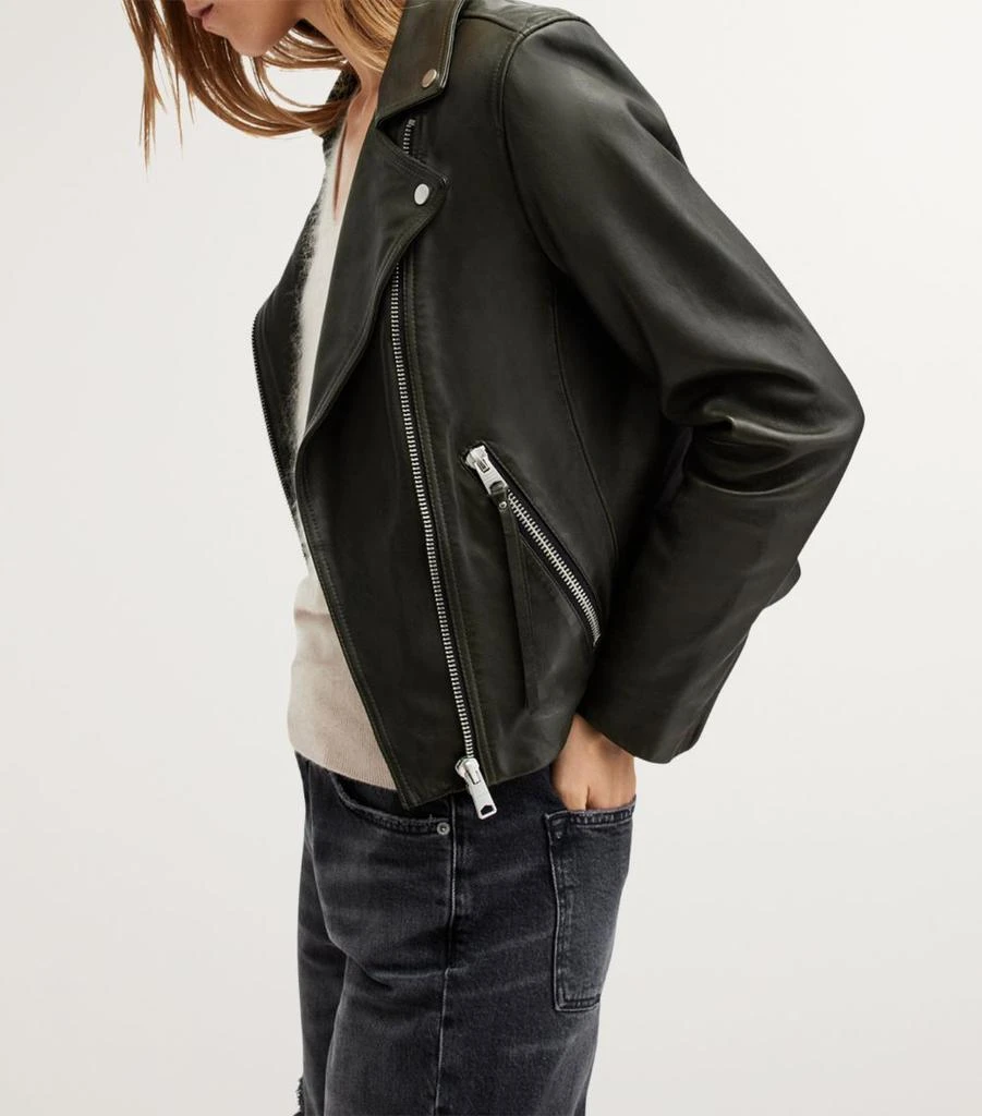 ALL SAINTS Leather Dalby Biker Jacket 7