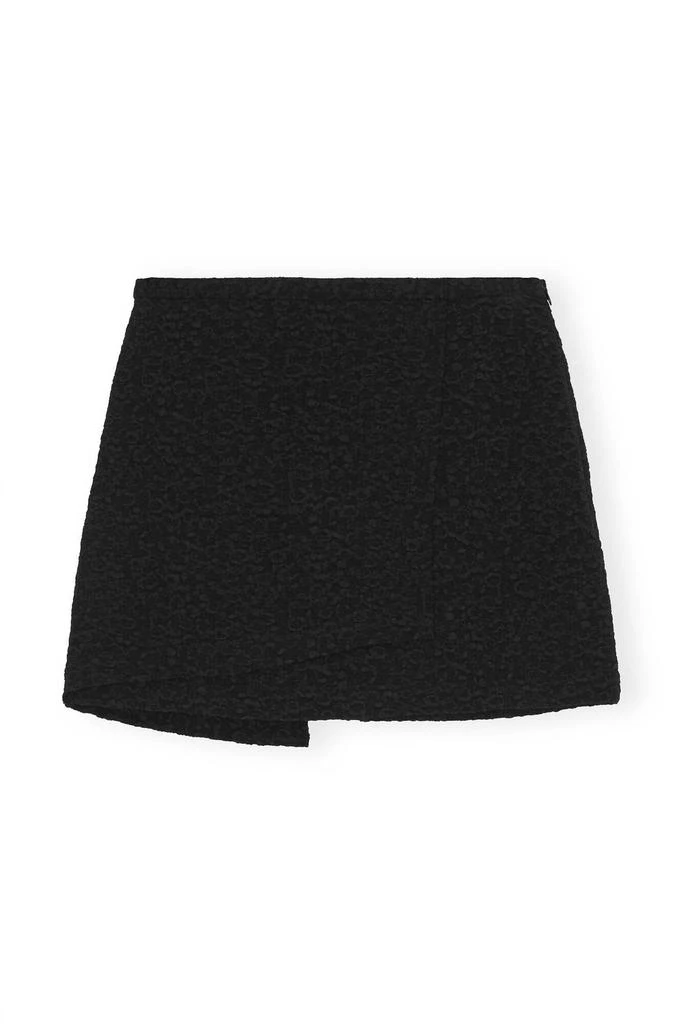 Ganni Textured Suiting Mini Skirt In Black 4