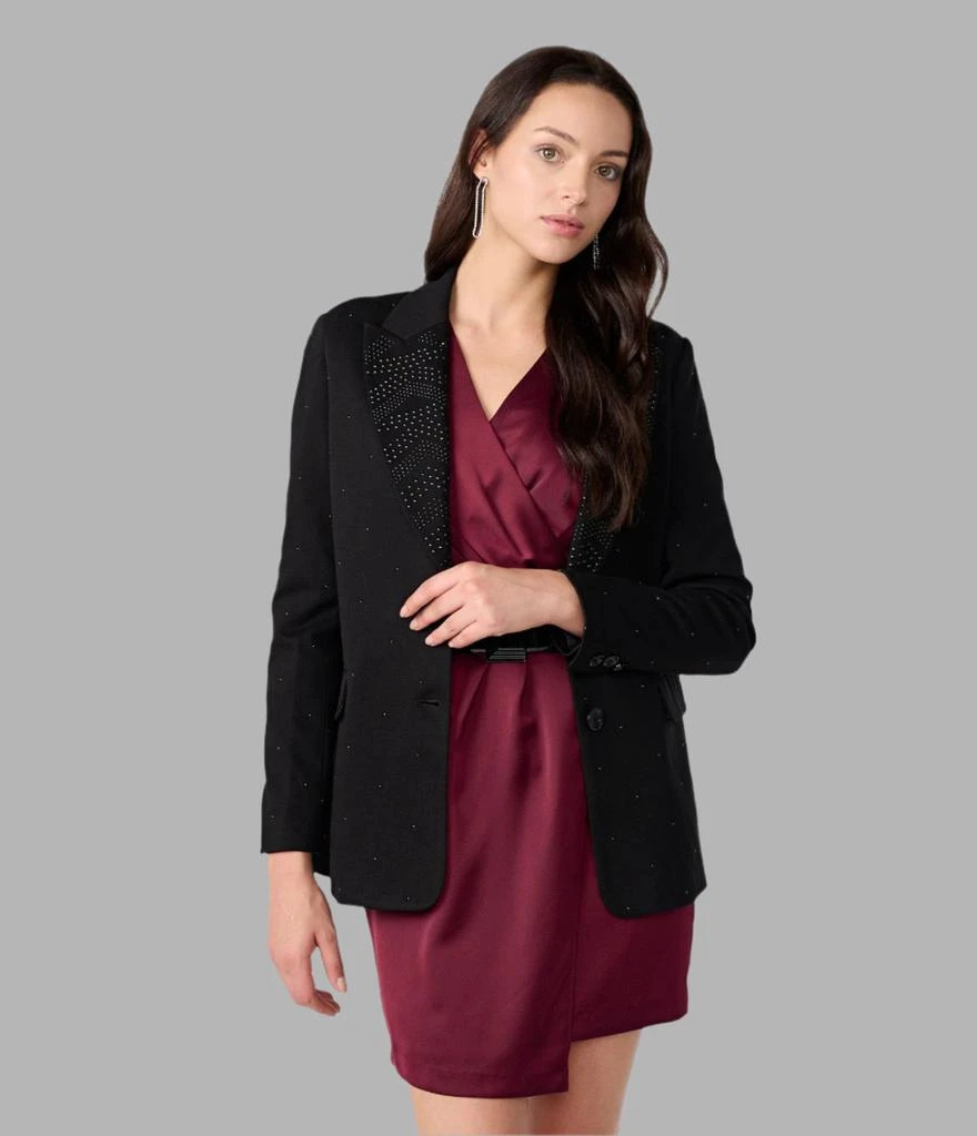 Karl Lagerfeld Paris STUDDED LAPEL BLAZER 1