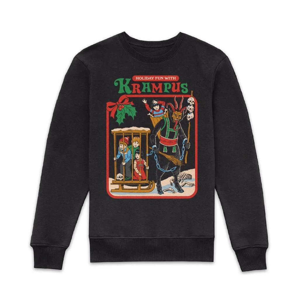 Original Hero Steven Rhodes Holiday Fun With Krampus Sweatshirt - Black 1