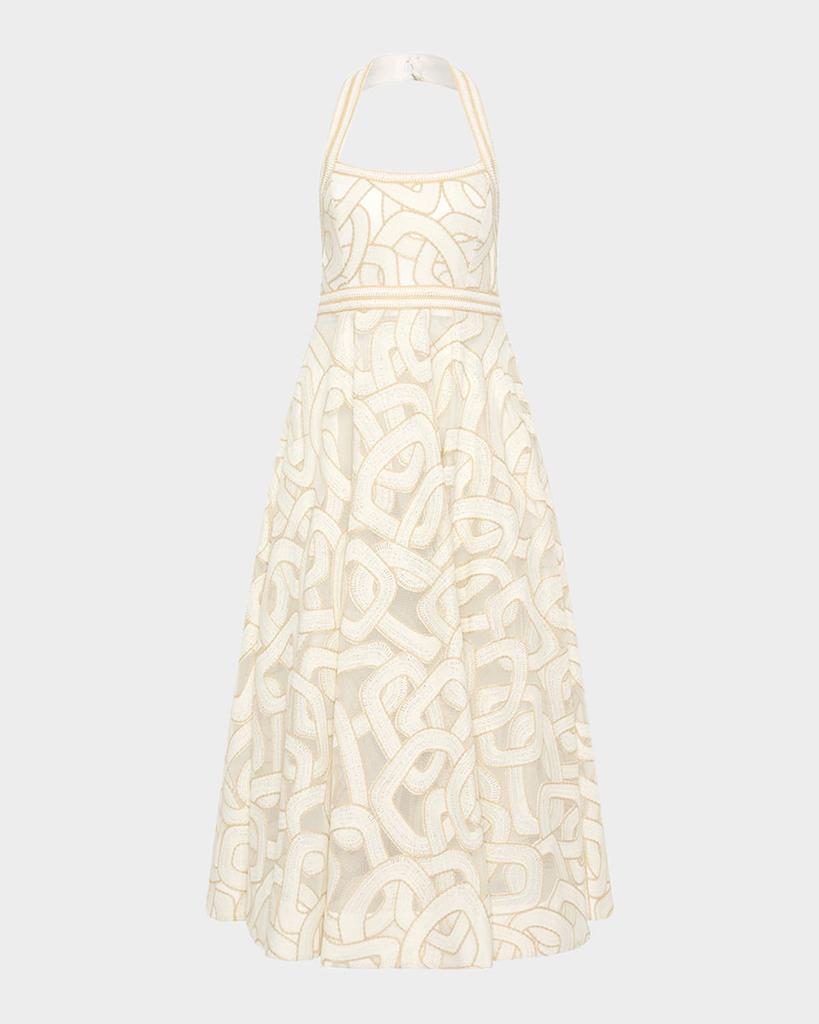 【REBECCA VALLANCE】Bridal Bouquet floral silk organza gown Bridal Bouquet floral silk organza gown in pink - Rebecca