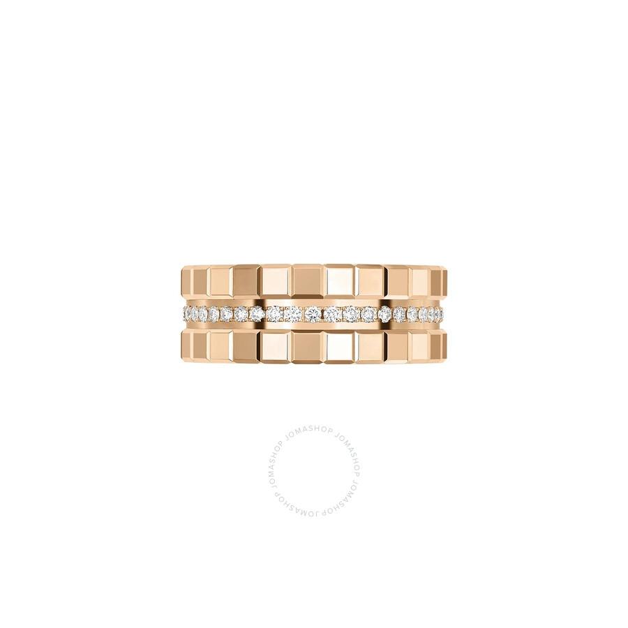 Chopard 18k Rose Gold Ice Cube Diamond Ring