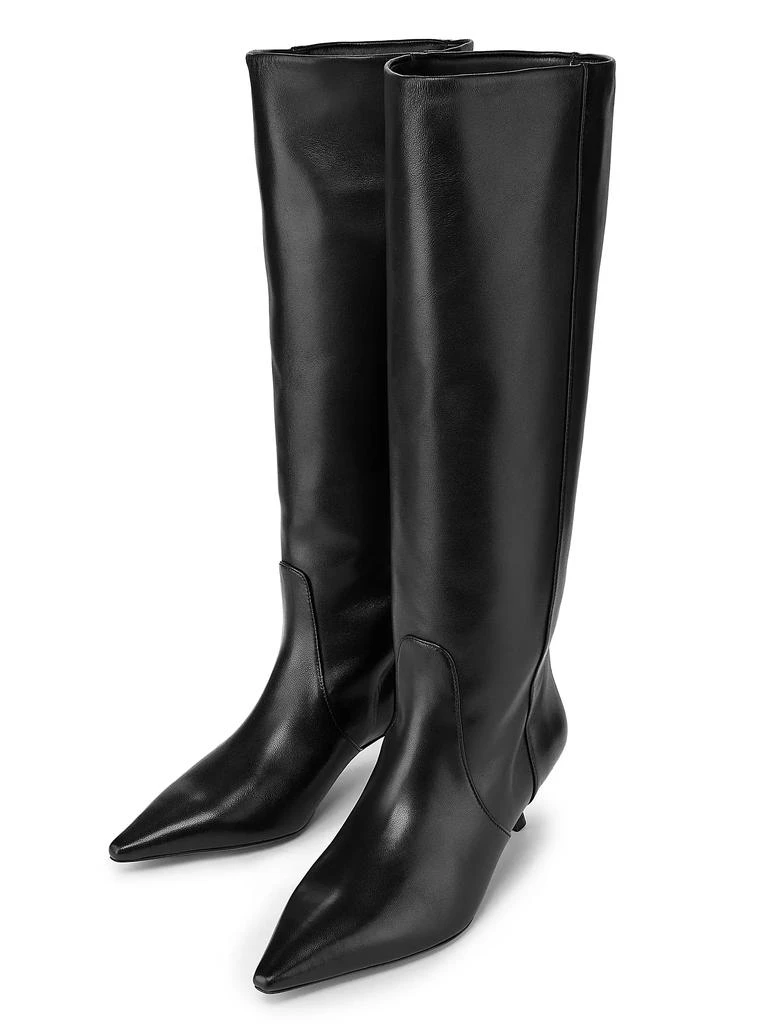 Stuart Weitzman Naomi 50MM Lacquered Leather Boots 4