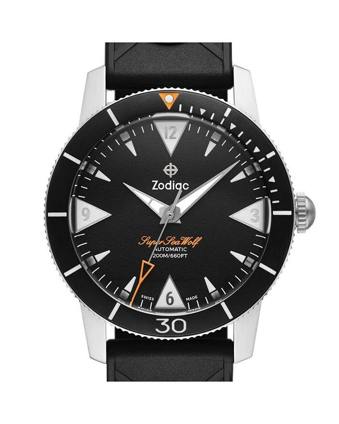 ZODIAC Skin Diver Automatic Rubber Strap Watch, 39mm 2
