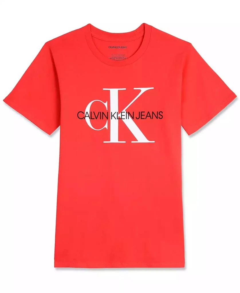 Calvin Klein Big Boys Bold signature Logo Graphic T-Shirt 2