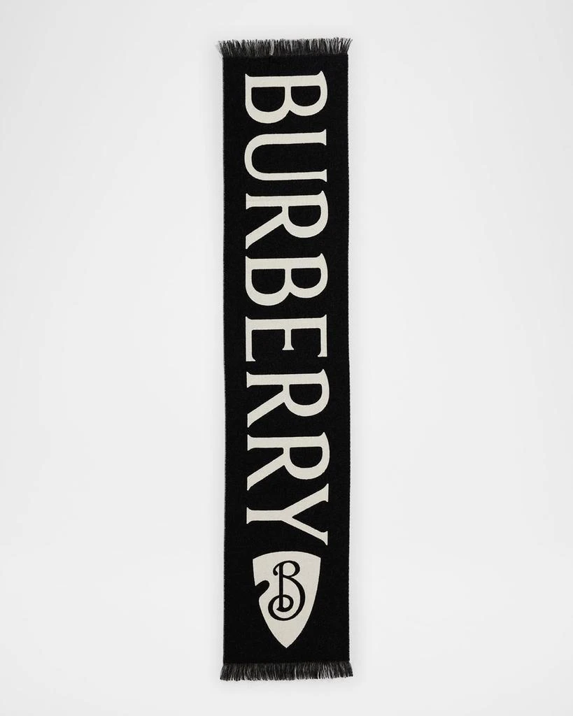 Burberry Men's Wool Logo B-Shield Scarf 5