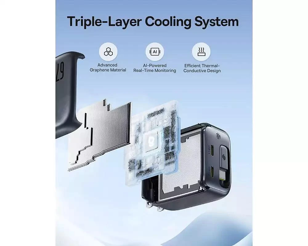 Baseus Enercore with Single Retractable USB-C Cable Charger 67W 9