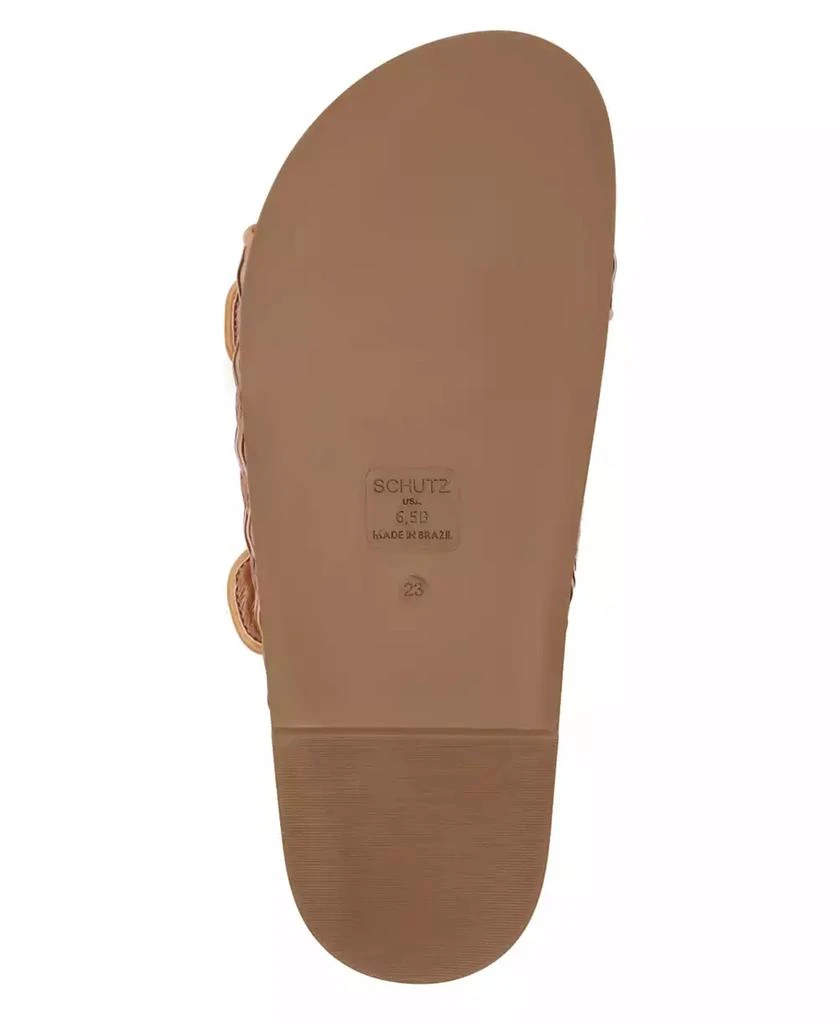 Schutz Women
s Naomi Round Toe Flat Sandals 5